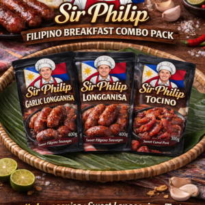 Longganisa & Tocino Trio Pack (필리핀 마늘 달콤 소시지 & 토시토 3종 팩)
